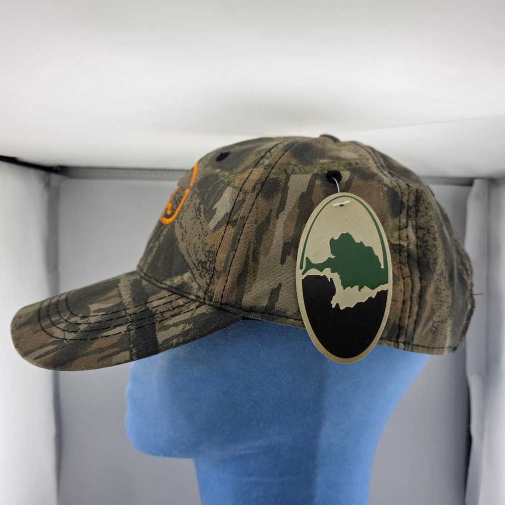 Hit Wear Mossy Oak Camo Hat Orange EMJ Logo New with Tags OSFM‎ Vintage - Picture 2 of 10